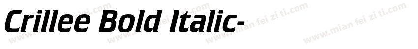 Crillee Bold Italic字体转换